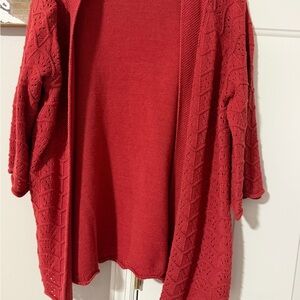 Kim Rogers Women's Vibrant Red Cardigan